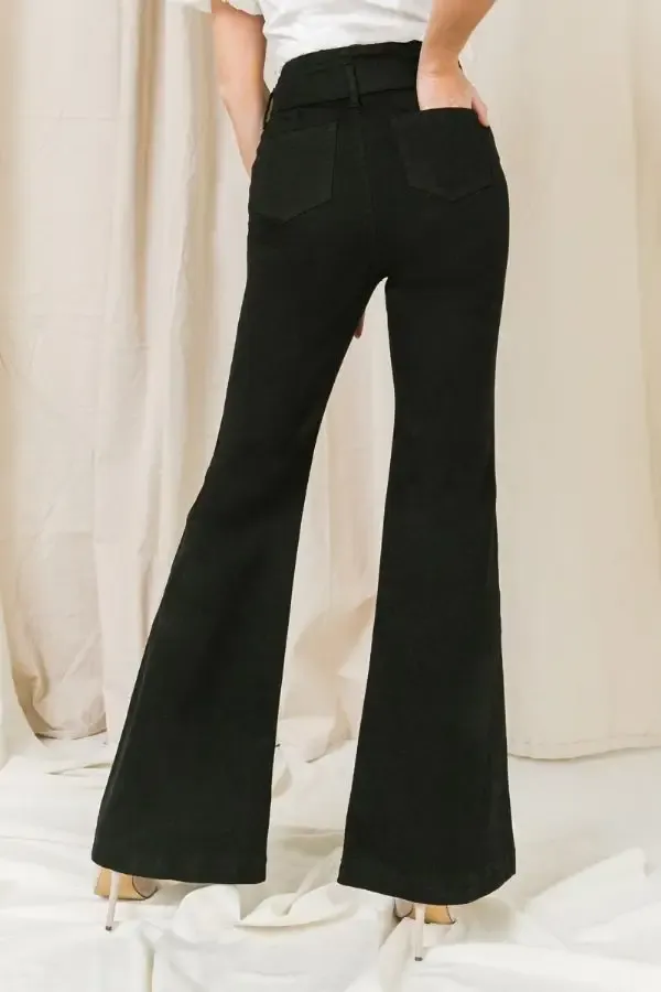 black denim bell bottoms