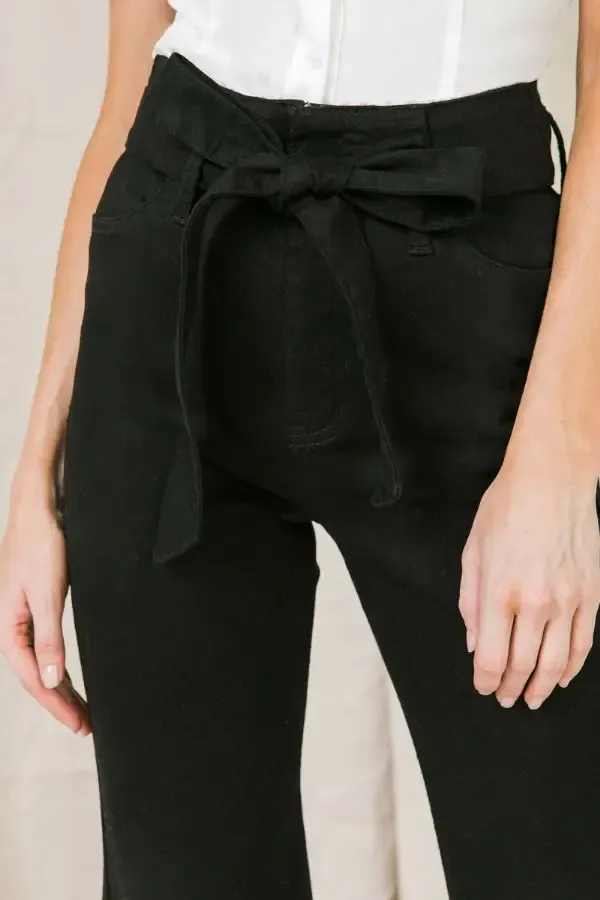 black denim bell bottoms
