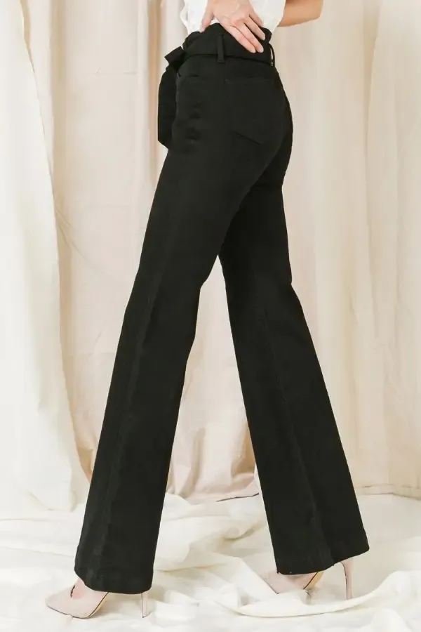 black denim bell bottoms
