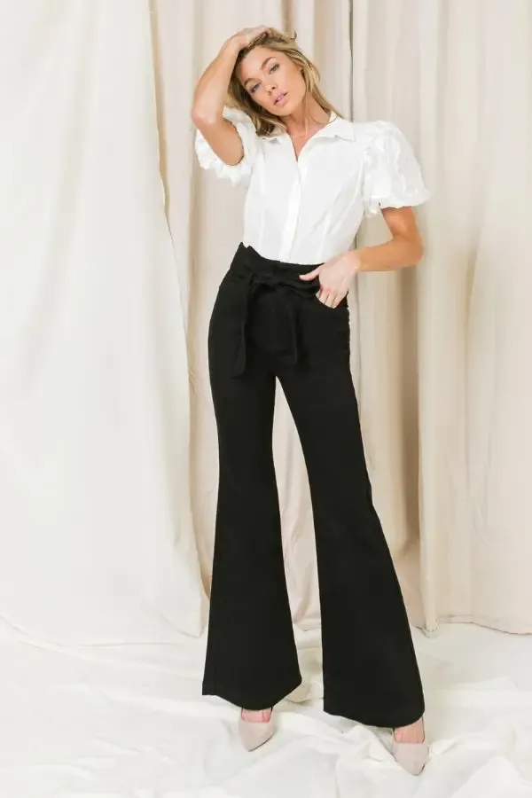 black denim bell bottoms