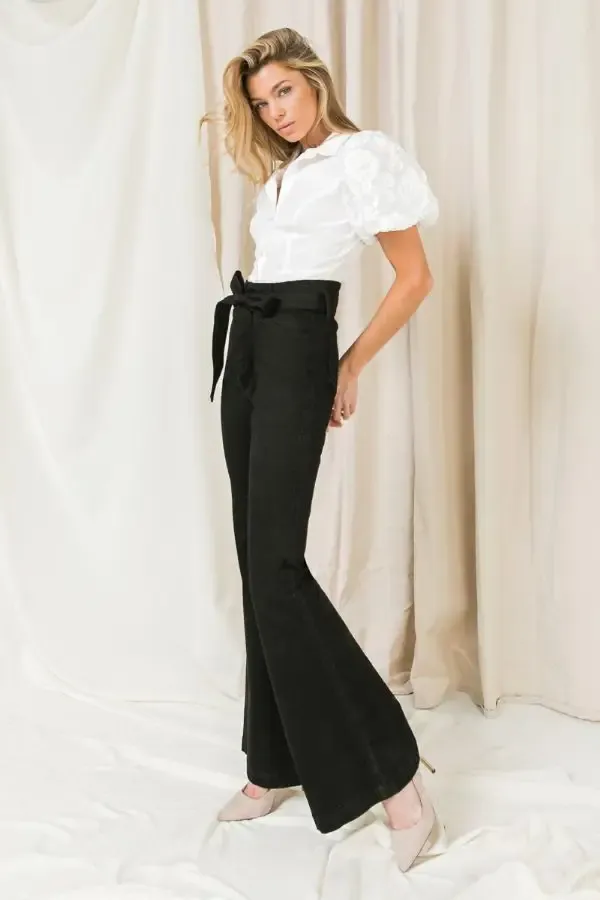 black denim bell bottoms