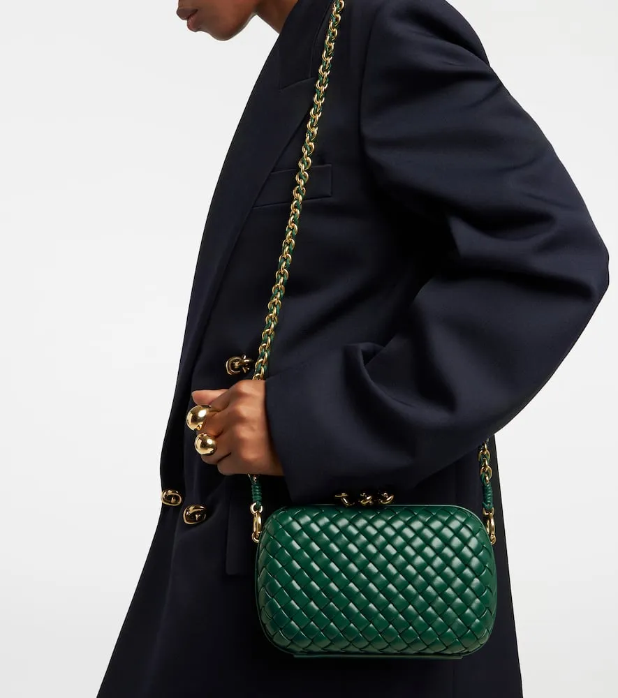 Bottega Veneta Knot Chain Intreccio leather shoulder bag