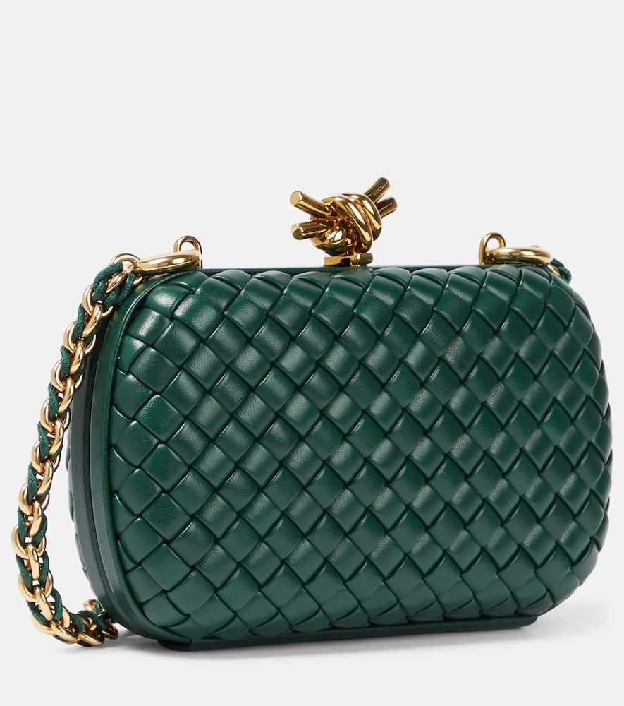 Bottega Veneta Knot Chain Intreccio leather shoulder bag