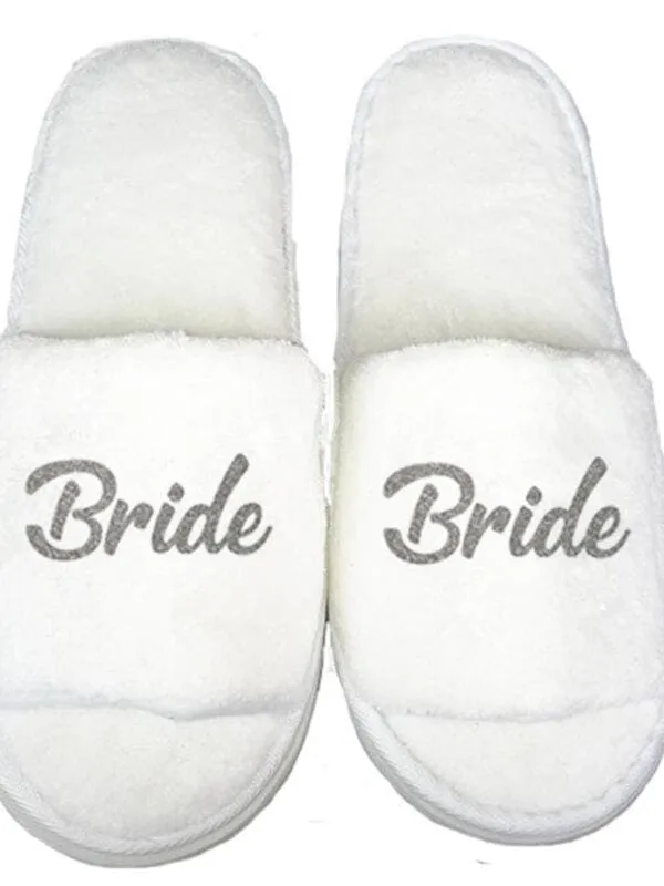 Bridelily 3Pc Set Of  Bride Slippers Bridal Sash Peignoir Satin Robes