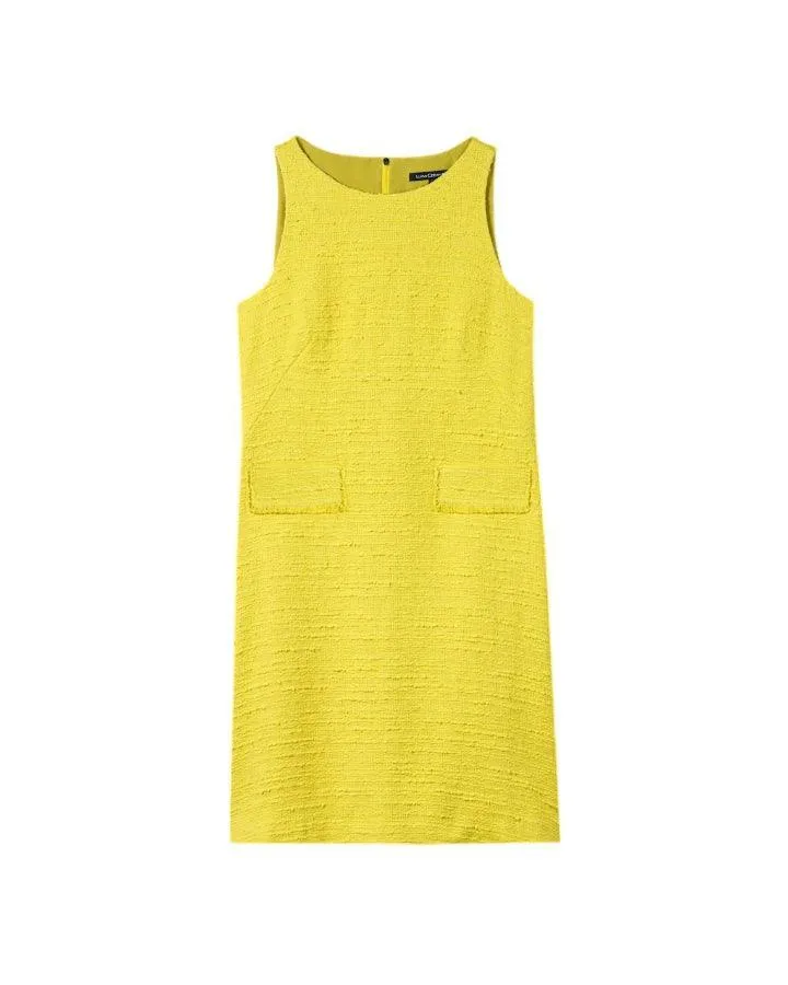 Luisa Cerano Tweed Look Shift Dress