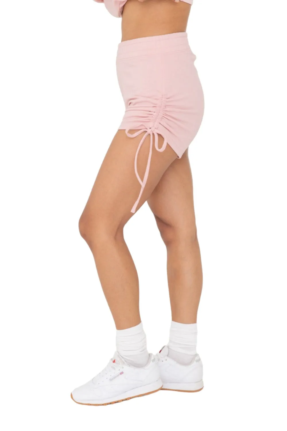 Mono B Fleece Cinched Side Lounge Shorts KPR12187