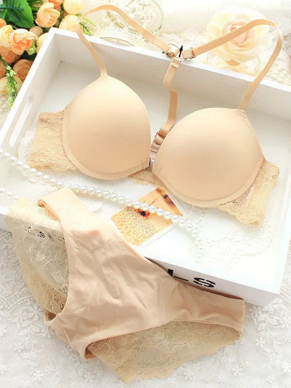 New Sexy Elegant Bra Set Women Bras Underwear Lady Victoria push up bra brassiere,Y-line Straps Front Closure BRA