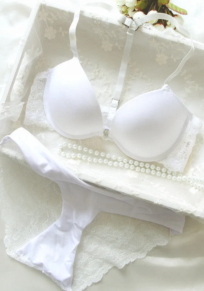 New Sexy Elegant Bra Set Women Bras Underwear Lady Victoria push up bra brassiere,Y-line Straps Front Closure BRA