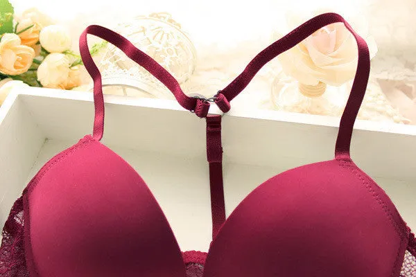 New Sexy Elegant Bra Set Women Bras Underwear Lady Victoria push up bra brassiere,Y-line Straps Front Closure BRA