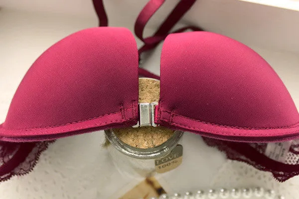 New Sexy Elegant Bra Set Women Bras Underwear Lady Victoria push up bra brassiere,Y-line Straps Front Closure BRA