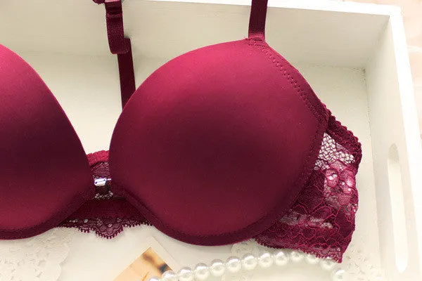 New Sexy Elegant Bra Set Women Bras Underwear Lady Victoria push up bra brassiere,Y-line Straps Front Closure BRA
