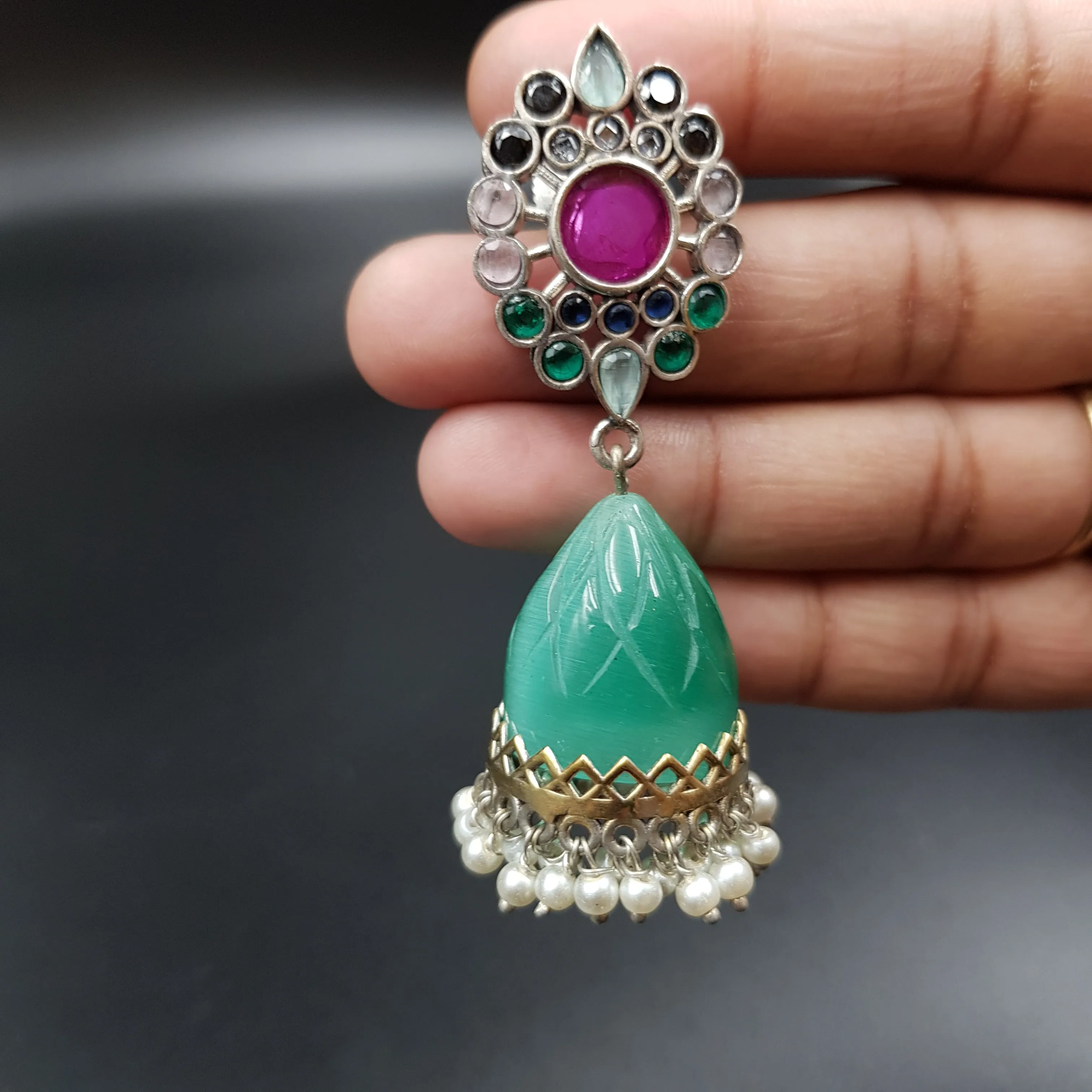 Oxidized Earring Jhumki 10940-59