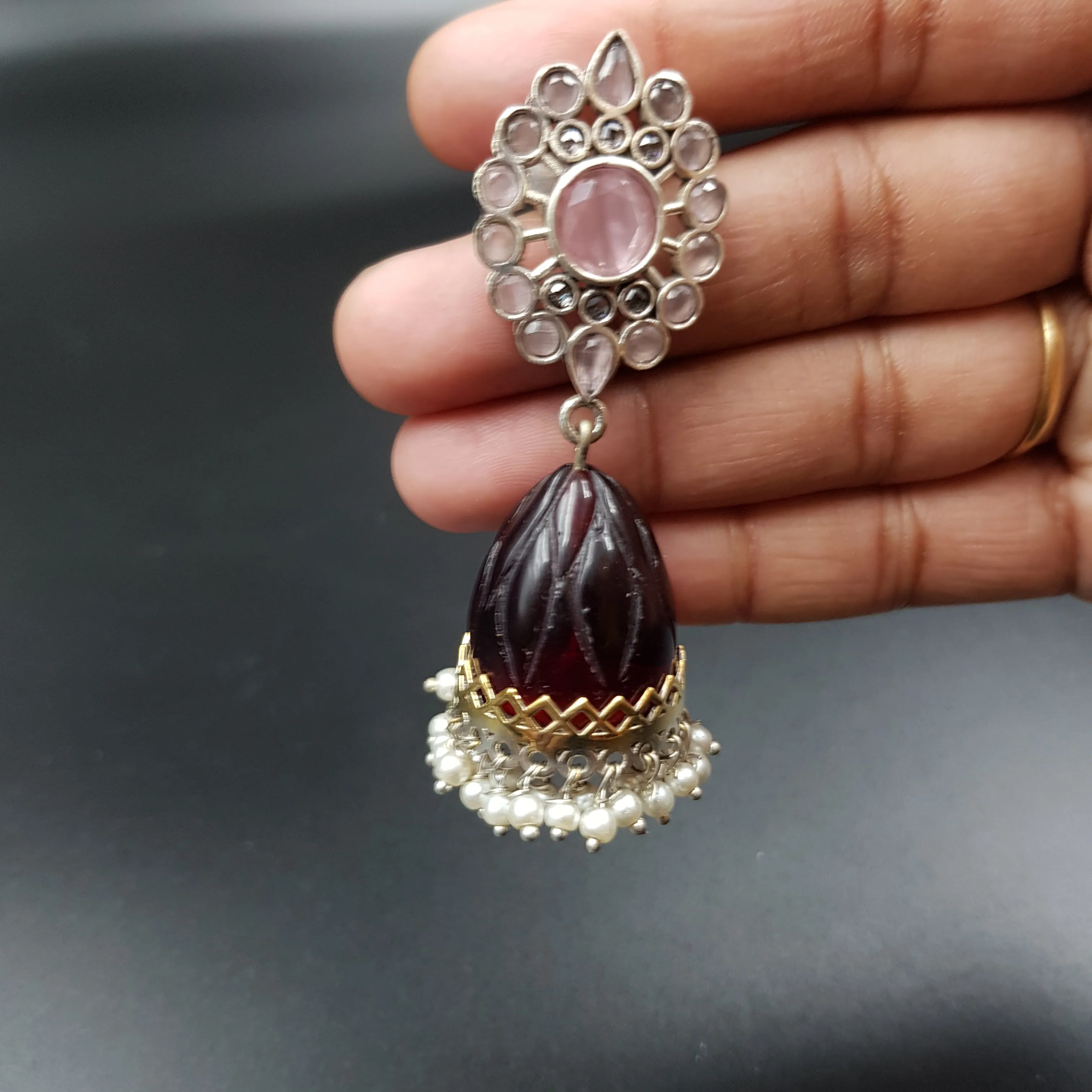 Oxidized Earring Jhumki 10940-59