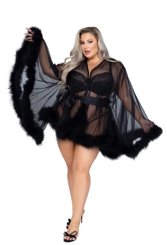 Queen Hollywood Luxury Mini Glamour Dressing Robe