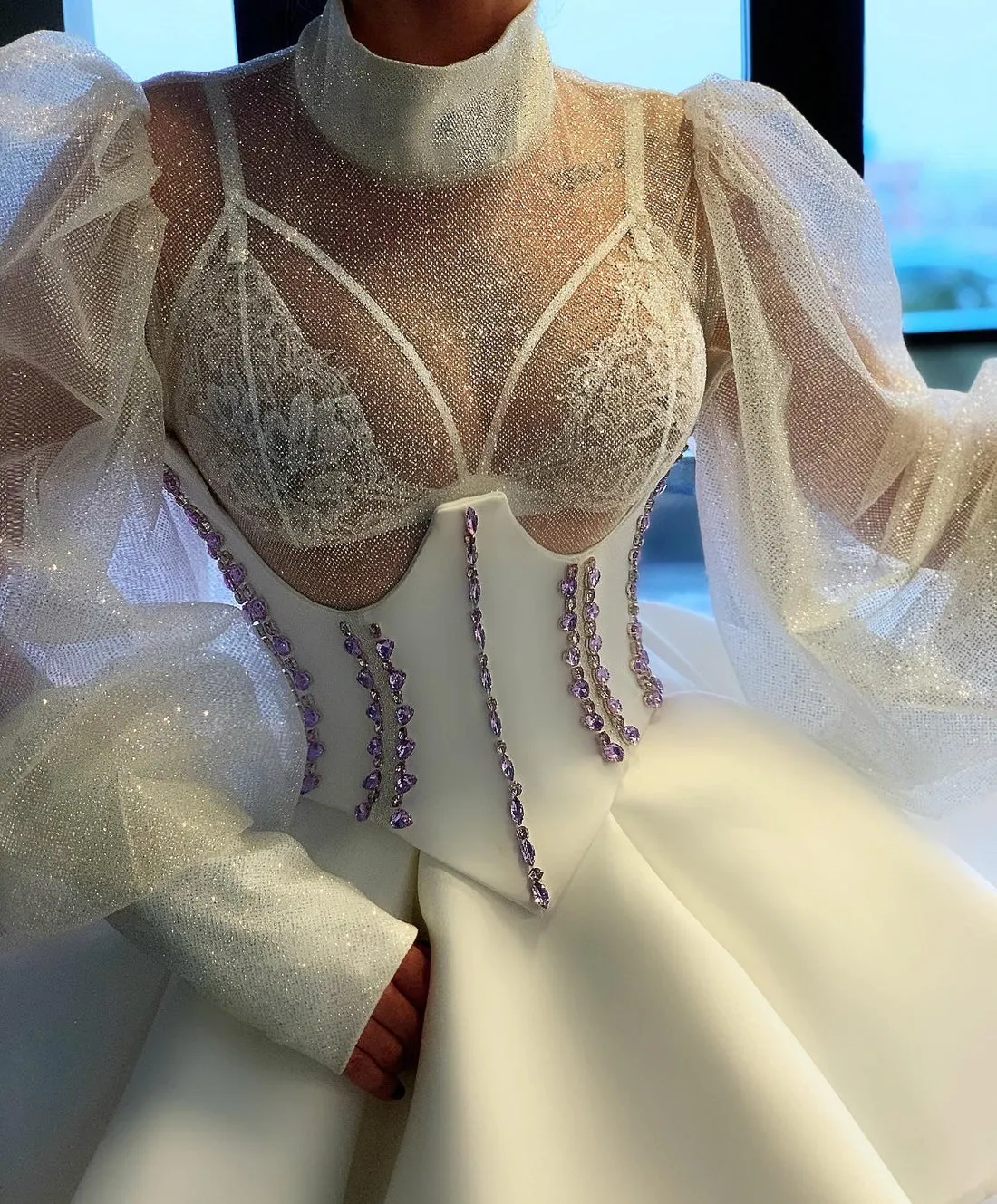 Sparkly Mini Wedding Reception Dress