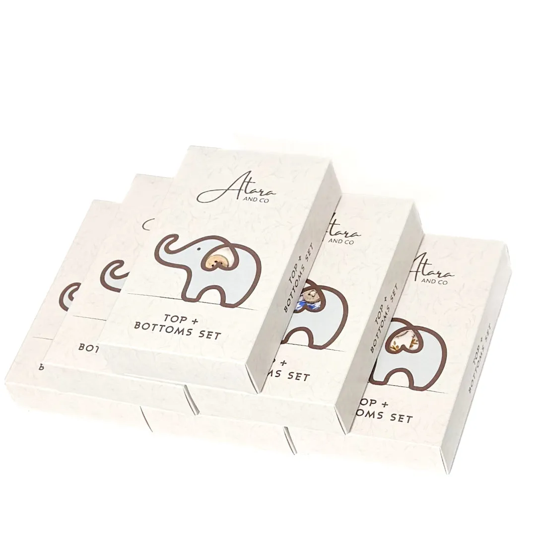 Top   Bottoms Set - Tan Smileys