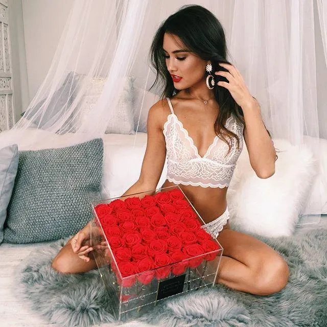 white transparent lace  nightwear