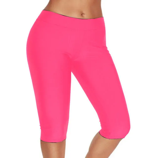 Wjczt High Waist Push Up Fitness Leggings Crop Wide Waistband Cycling Short Leggings Workout Jogging For Women Training Leggings