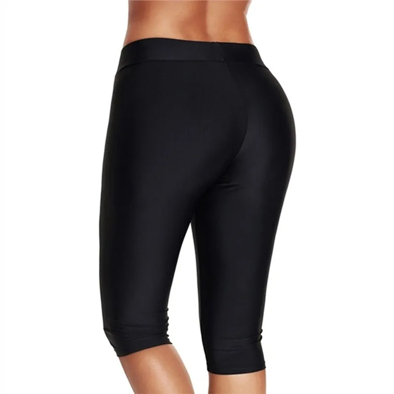 Wjczt High Waist Push Up Fitness Leggings Crop Wide Waistband Cycling Short Leggings Workout Jogging For Women Training Leggings